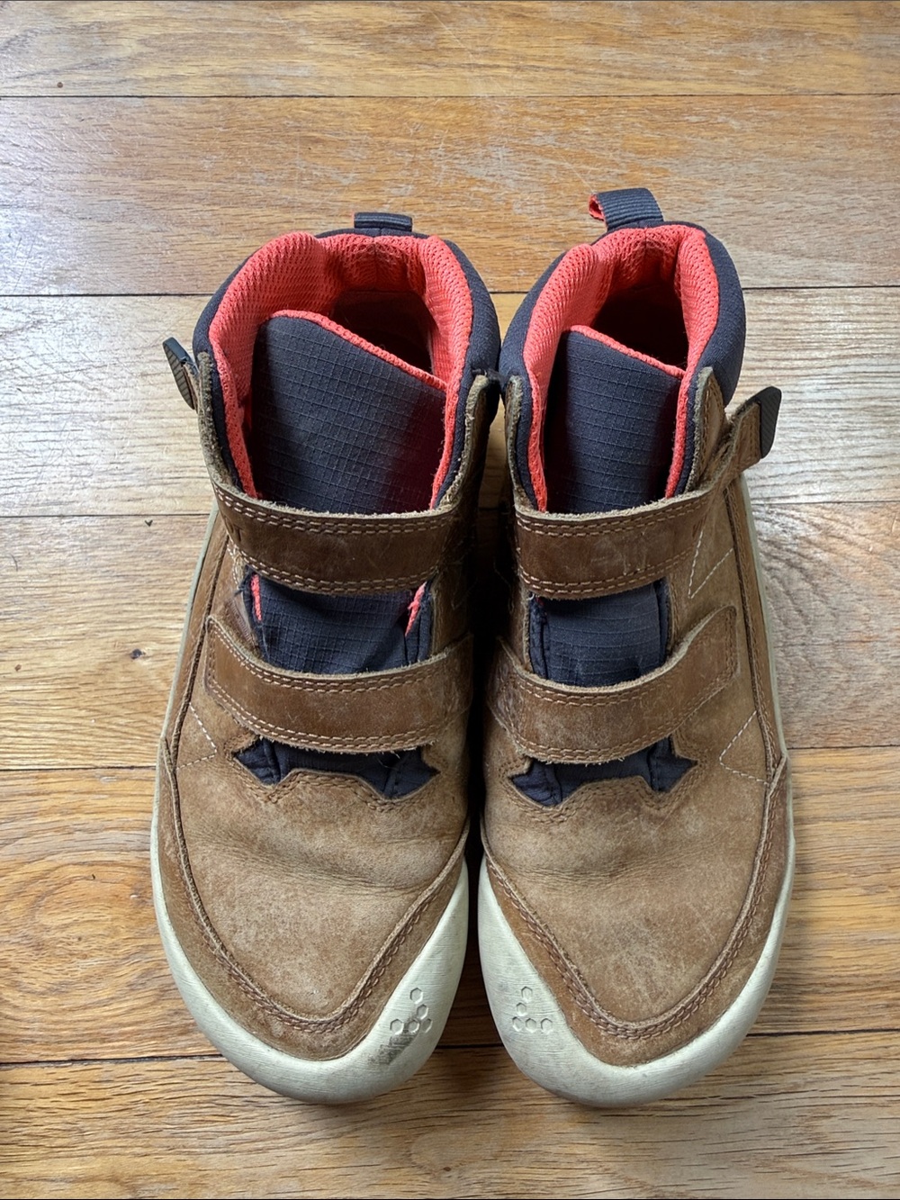 Vivo Barefoot Kids Brown Suede Boots with Coral Lining
